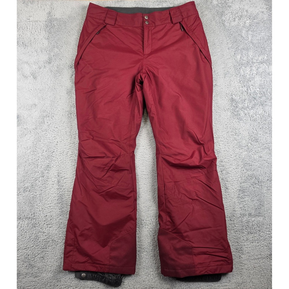 Columbia Omni Heat Snow Pants Mens Large Red Omni Tech Waterproof Ski Insulated